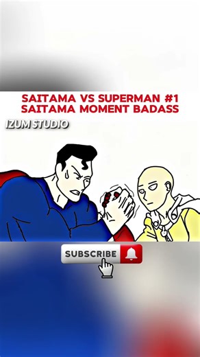 Saitama vs Superman arm wrestling 💀🥶 || #saitama #superman #shorts #badass #trend