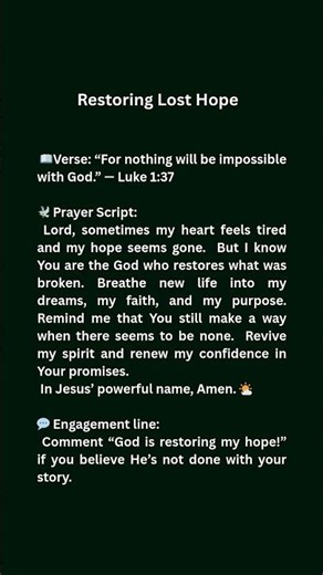 God can resurrect what you thought was gone | Bibleverse_Connect