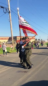 The Napa Sheriff’s Office Honor Guard leading the Little League Parade for Opening Day in the City of American Canyon this morning. | Napa County Sheriff's Office