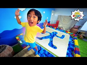 Ryan jumping through impossible shapes challenge! - Videos For Kids