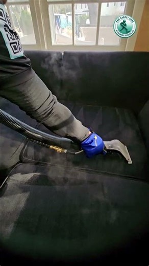 Satisfying Upholstery Steam Cleaning 🧖‍♂️💨 #asmr #cleaning