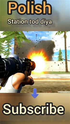 Epic Police Station Destruction Scene 🔥 Futuristic Gun Attack Cinematic Action Game #indinbikegame3d