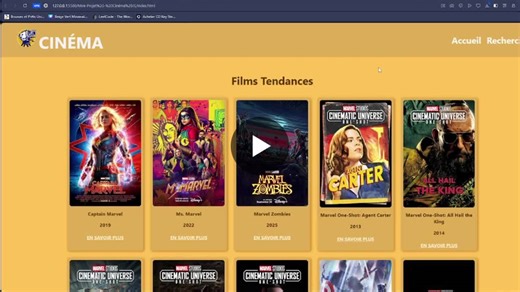 #webdevelopment #javascript #api #projetétudiant #github #frontend #cinéma #omdb | Fares Baraket