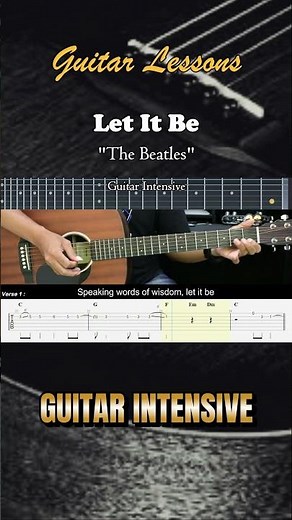 Let It Be - The Beatles | EASY Guitar Tutorial TABS #guitarlessons