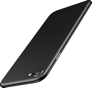 JETech Ultra Slim Case for iPhone SE 3/2 (2022/2020 Model) iPhone 8/7 4.7-Inch, Camera Lens Cover Full Protection, Lightweight Matte Finish PP Hard Minimalist Case (Black)