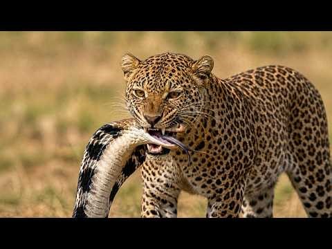 King Cobra vs Leopard – A Brutal Battle on the African Savanna
