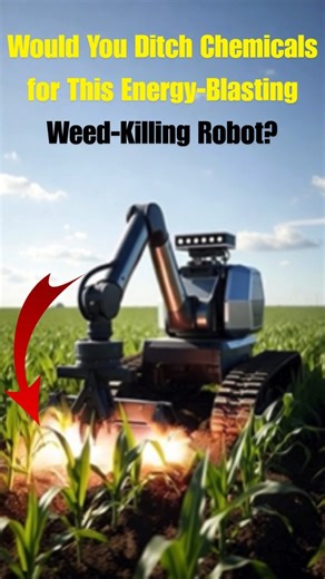 Would You Ditch Chemicals for This Energy-Blasting Weed-Killing Robot? #shorts