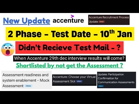 😲Accenture Hiring 2nd Phase Mails | Accenture Assessment Mails Out | | Accenture Virtual Assessment