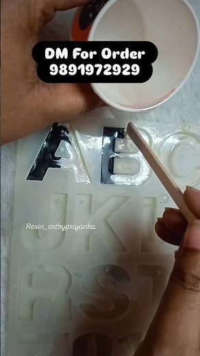 B Letter Resin Keychain Making ✨ | Handmade Custom Keychain | Resin Art Tutorial