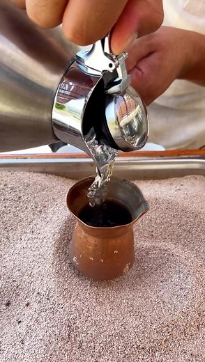 7.9M views · 199K reactions | Turkish Coffee made table side using hot sand at Cabo’s Le Blanc Resort! ☕️ | Foodbeast | Facebook