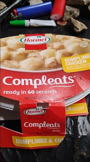 taste test of Hormel Compleats dumplings and chicken