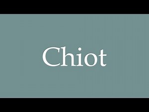 How to Pronounce ''Chiot'' (Puppy) Correctly in French