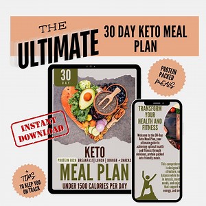 30-day Keto Meal Plan: High-protein, Low-carb Recipes (PDF) - Etsy Australia