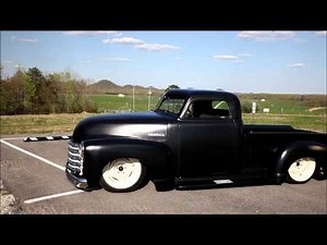 Visit TraditionalHotRod.com "Peacemaker" 1947 Chopped Top, Air Bagged Chevy 3100 Pickup