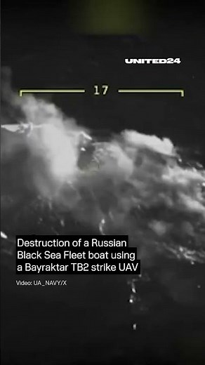Bayraktar TB2 UAV Destroyed Russian Black Sea Fleet Boat #warinukraine #drone