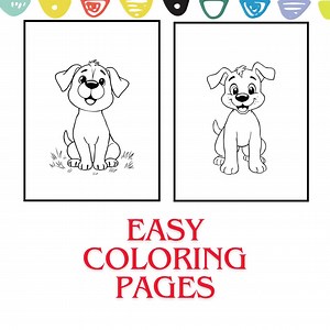 Dog Coloring Pages for Kids, Fun Printable Dog Sheets for Kids, Animal Coloring Activity PDF - Etsy UK