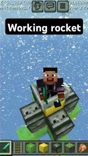 Minecraft working rocket tutorial||#minecraft #shorts