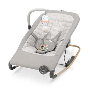 Ingenuity Keep Inmotion Automatic Baby Rocker Seat, with Remote Control for Vibration, Music & Volume Control, Premium Materials, 0-6M - Soulful Skies
