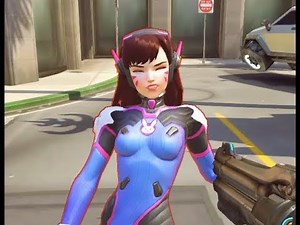 Overwatch - D.va stun/flashbang ryona (All legendary skins)