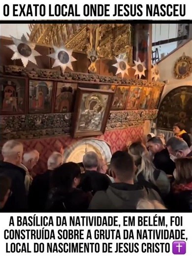 🌟O lugar exato do nascimento de Jesus 🙌✝️#fe #jesus #historia