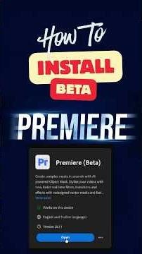 How to Update Adobe Premier Pro to BETA version (step-by-step)