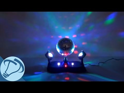 Mirror Disco Ball with Color-Changing Twin Projector LED Lamp from Creative Motion