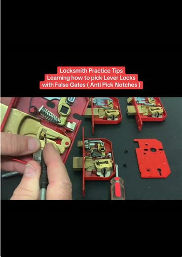 Locksmith Practice Tips Learning how to pick Lever Locks with False Gates ( Anti Pick Notches )