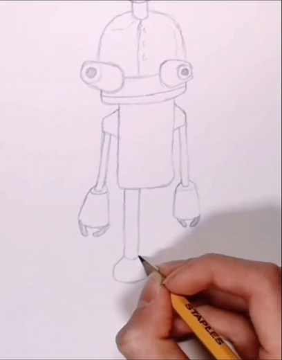 Josef (Machinarium) Drawing Timelapse #shorts #drawing #indiegame #machinarium