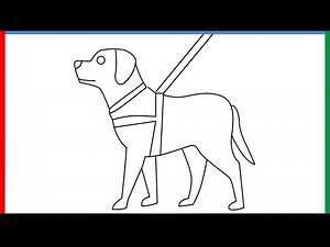How to draw Guide Dog Emoji step by step for beginners