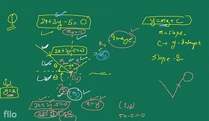 Find the equation of image line and reflected line of 2 x+3 y-5... | Filo