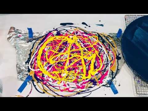 Acrylic TIN FOIL DIPPING/ Stunning floral fluid art/ Very Easy beginner’s acrylic art