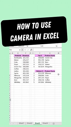 How to use the camera tool in excel #exceltips #exceltricks #excelhacks #excelforbusiness #excelforbeginners #learnontiktok #learnexcel #learnexcelontiktok #excel_learning