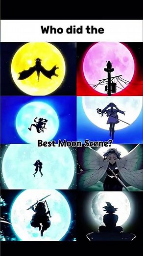 Epic Anime Moon Scenes 🌙🔥 #anime #animeedit #shortsfeed #viral