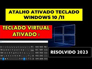 COMO ATIVAR TECLADO VIRTUAL RAPIDO NO WINDOWS 10 / 11 - ATALHO PARA ATIVAR O TECLADO VIRTUAL !