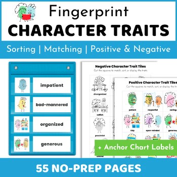 Character Traits with Pictures & Vocabulary Activities Small Group Reading Games