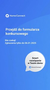 22 reactions | Wiemy, że domowe obowiązki bywają męczące, dlatego warto je sobie ułatwić smart rozwiązaniami!  Weź udział w konkursie i opowiedz nam jak Home Connect zmienia Twoją codzienność. Sto osób nagrodzimy zapasem 4 płynów do prania Ariel Przejdź do formularza konkursowego, zapoznaj się z regulaminem i odpowiedz na pytanie konkursowe. Nie czekaj! Zgłoszenia tylko do 06.01.2025. Biorę udział ➡️ https://konkurs-homeconnect.com/ | Bosch Home | Facebook