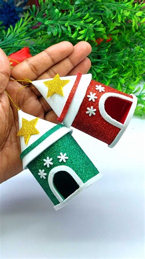 Beautiful Christmas House Making Easy Tutorial at Home #house #decor #Christmas #handmade | Craftsome