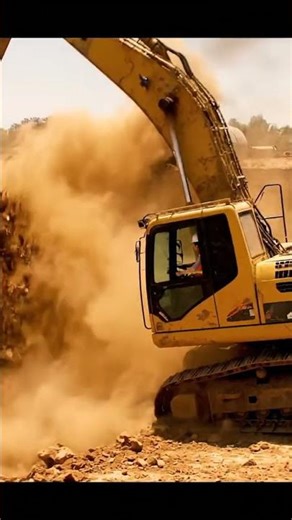 Heavy Equipment Action: Woman Operator Crushing It! 🚜💨