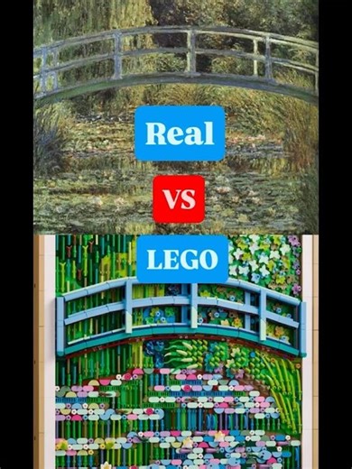 Claude Monet Bridge over a Pond of Water Lilies VS LEGO Set 31220