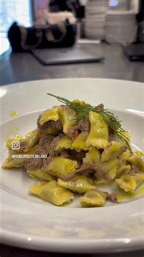 Una goduria! Plin con ragù di stracotto! #ristorantemilano #chef #dovemangiaremilano