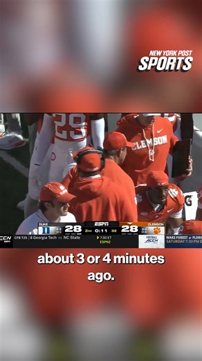 Clemson football coach Dabo Swinney curses out defense after Duke scores 28