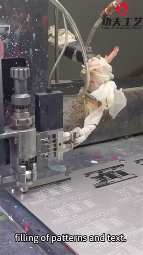 Auto dispensing machine for metal medals: precise ink filling, no missing! #medal #factory