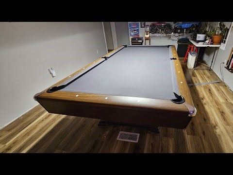 My pool table Charcoal Gray cloth from pooldawg