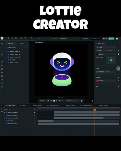 Ai Animation icon #lottiefiles #lottieanimation #json #interactivelearning