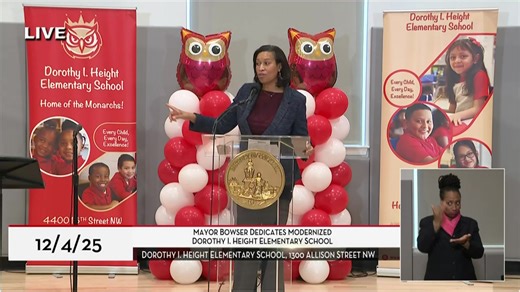LIVE: Mayor Bowser Dedicates Modernized Dorothy I. Height Elementary School | Mayor Bowser
