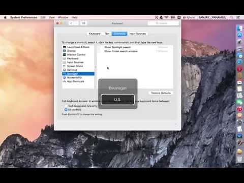 Tutorial 02 Options for Devanagari keyboard on Mac OS X