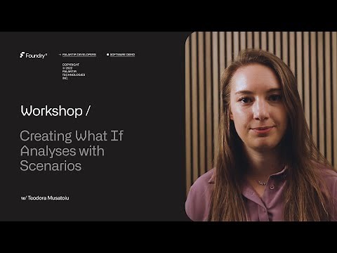 Workshop | Creating What If Analyses with Scenarios