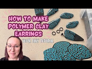 How to make a pair of polymer clay earrings | tutorial | simple design