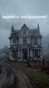 A lonely and abandoned house stands in silence, its windows like empty eyes gazing into the past. | Abandoned Places Story 2.0