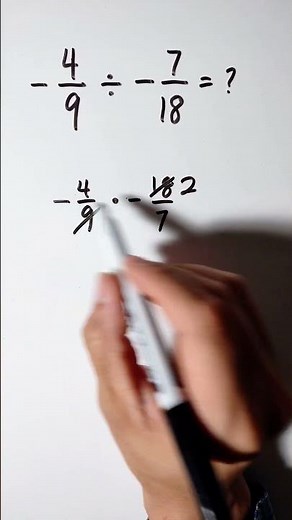 Dividing two negative fractions #math #division #fraction #negative #numbers #7th #maths #education